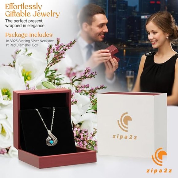 Infinity Birthstone Necklace: 925 Sterling Silver
